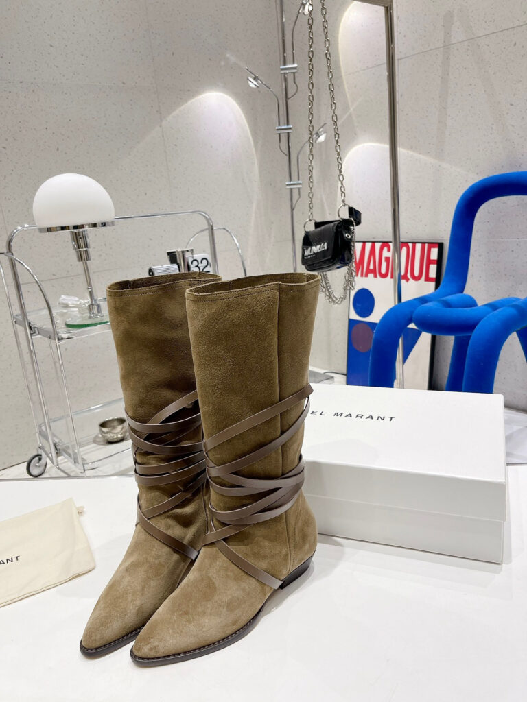 Isabel Marant Siane Knee High Suede Boots editorial product context 1