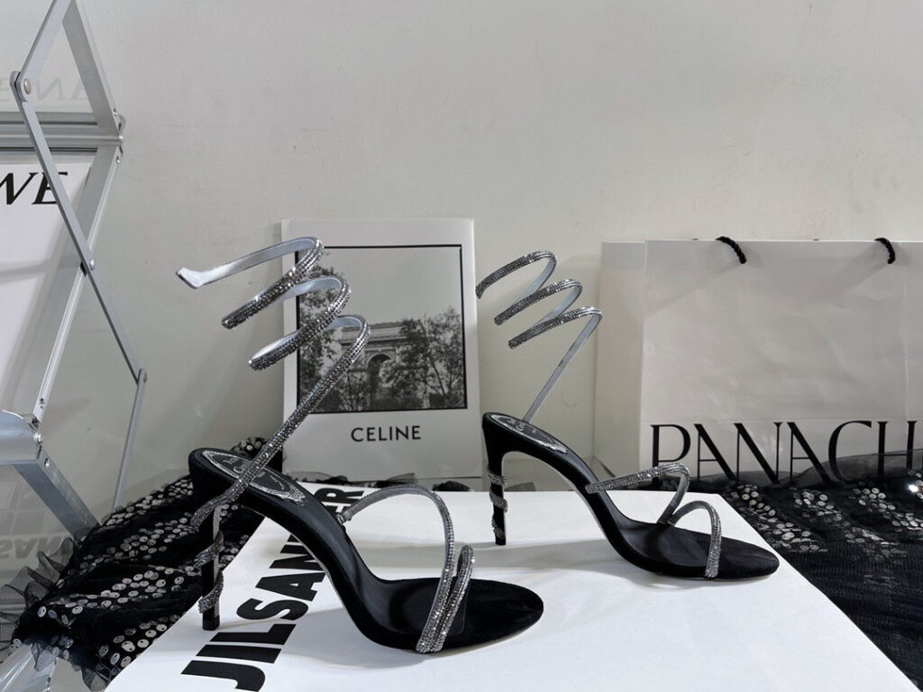 Rene Caovilla Jewel Sandal Snake With Heel Margot Sandals editorial product context 1