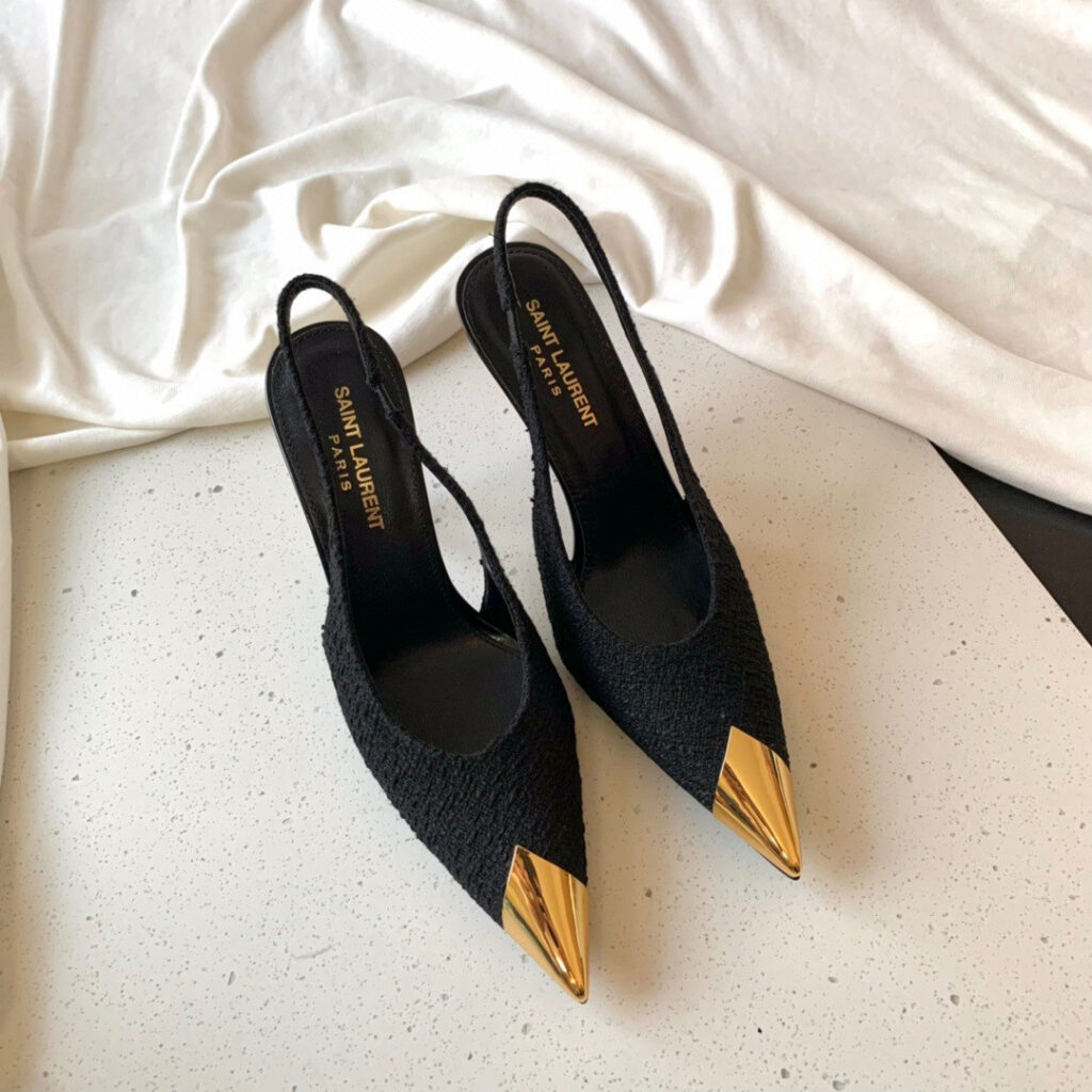 Saint Laurent vesper slingback pumps editorial product context 1