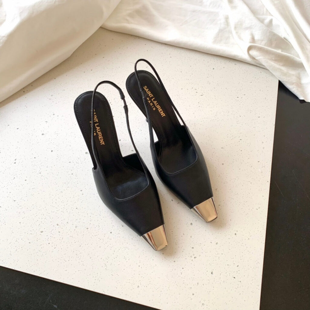 Saint Laurent vesper slingback pumps editorial product context 1