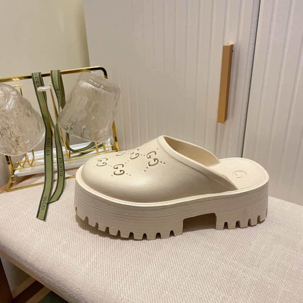 Women's Platform Perforated G Sandals editorial product context 1