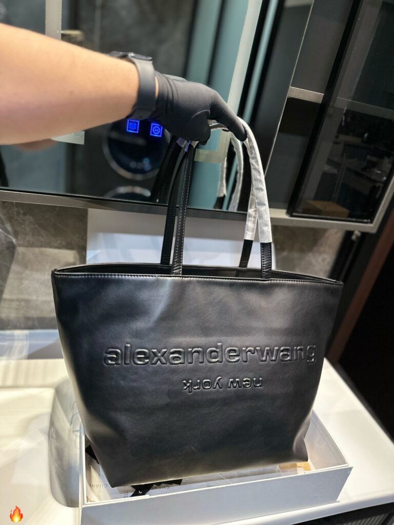 Designer Alexanderwang I Pad Black Tote Bag editorial product context 1