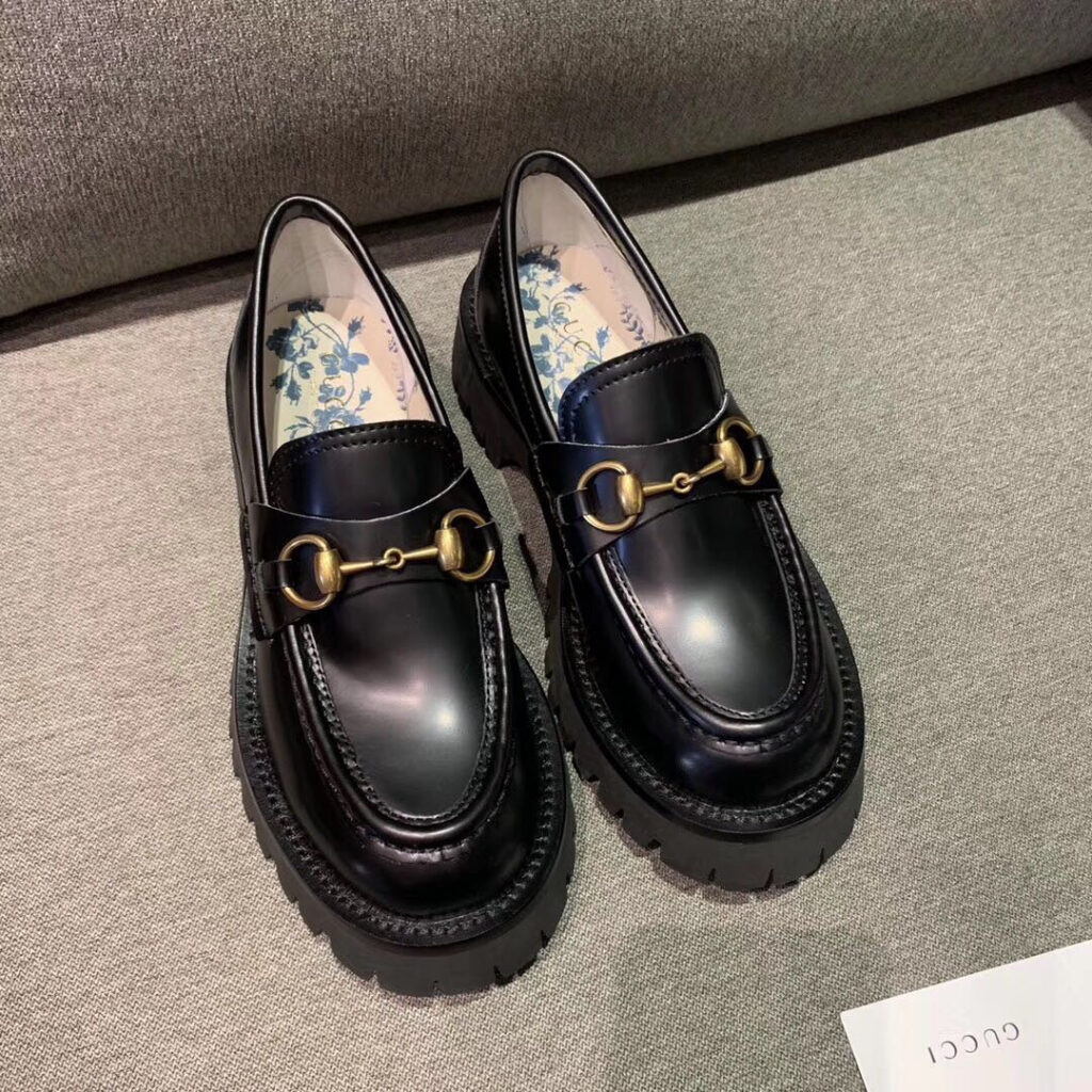Gucci Lug Sole Horsebit Loafer Leather Loafers editorial product context 1