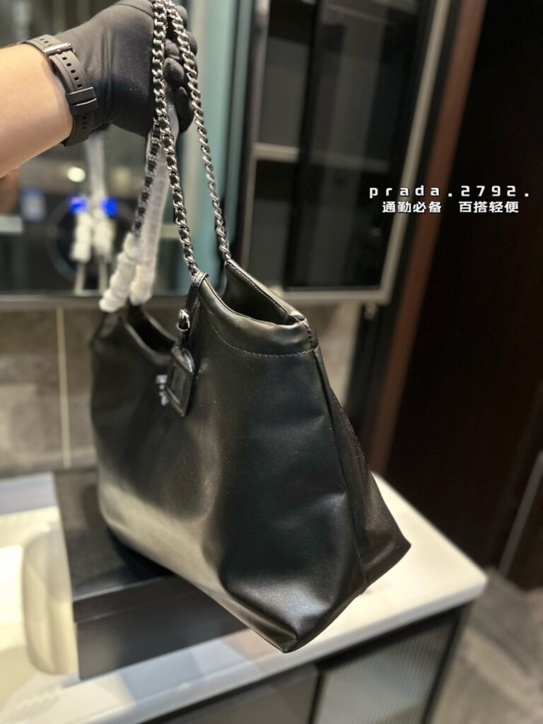 Prada Black Tote Bag editorial product context 2