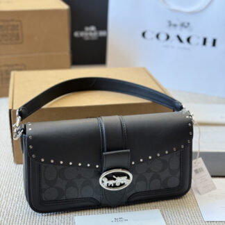 Coach Georgie Crossbody Backpack Bag in Calfskin Leather 27cm