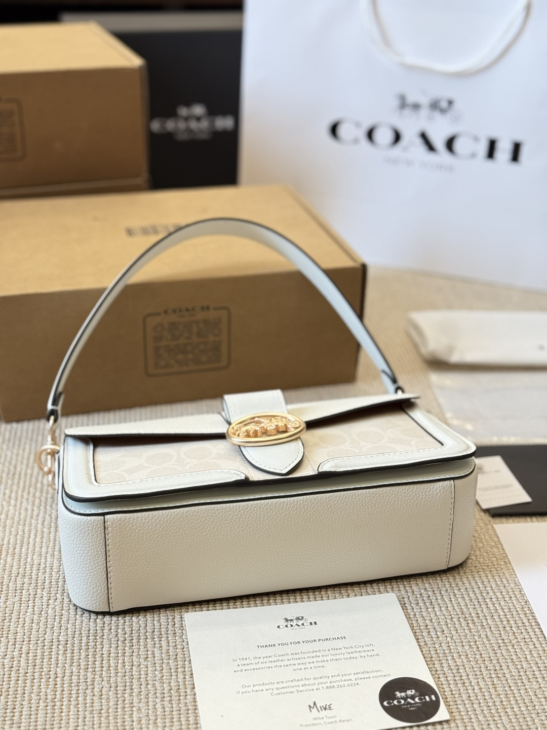 Coach Georgie Convertible Bag 27cm - Calfskin Leather Crossbody Backpack