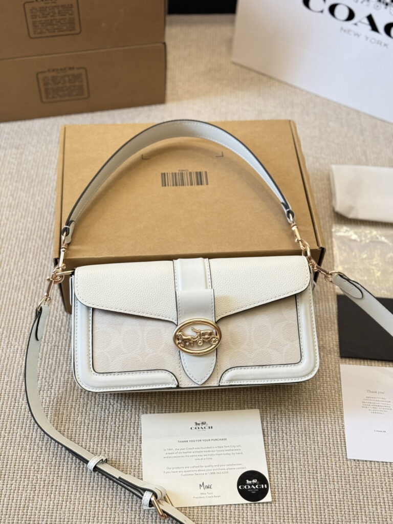 Coach Georgie Convertible Mini Calfskin Leather Backpack 27 x 14 x 7 cm editorial product context 2