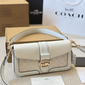 Coach Georgie Convertible Bag 27cm - Calfskin Leather Crossbody Backpack