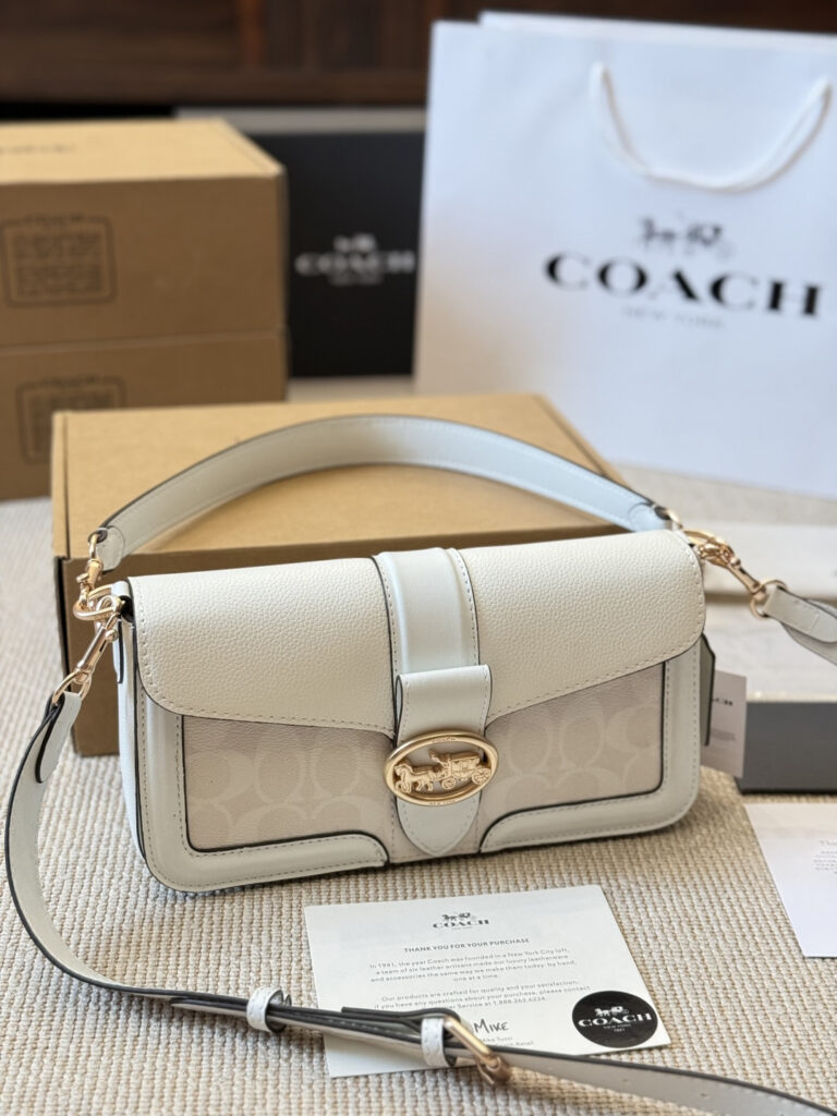 Coach Georgie Convertible Mini Calfskin Leather Backpack 27 x 14 x 7 cm editorial product context 1