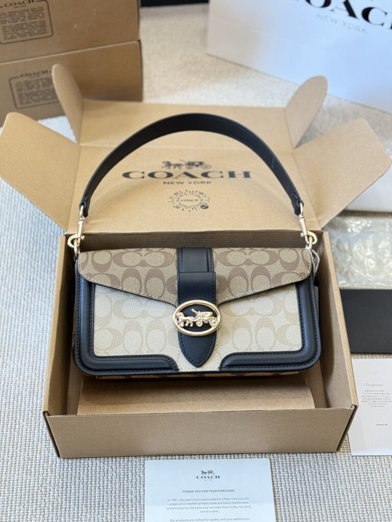 Coach Georgie Leather Backpack 27 x 14 cm editorial product context 2