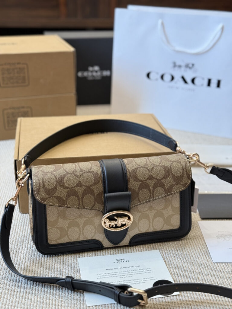 Coach Georgie Leather Backpack 27 x 14 cm editorial product context 1
