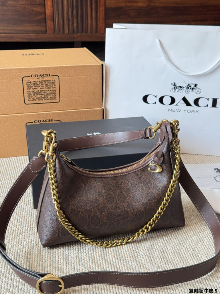 Coach Juliet Black Calfskin Leather Hobo Bag editorial product context 1