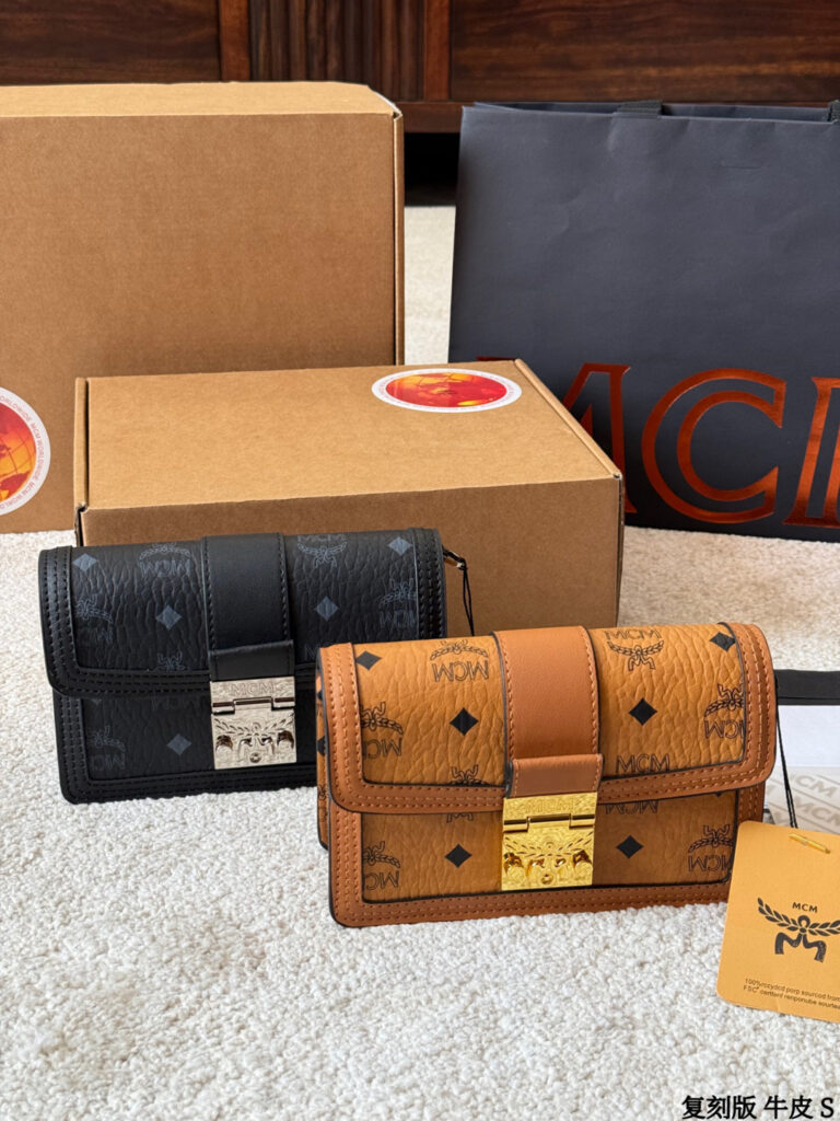 Mcm Tracy Visetos Vachetta Mini Calfskin Leather Crossbody Bag 20 cm editorial product context 1