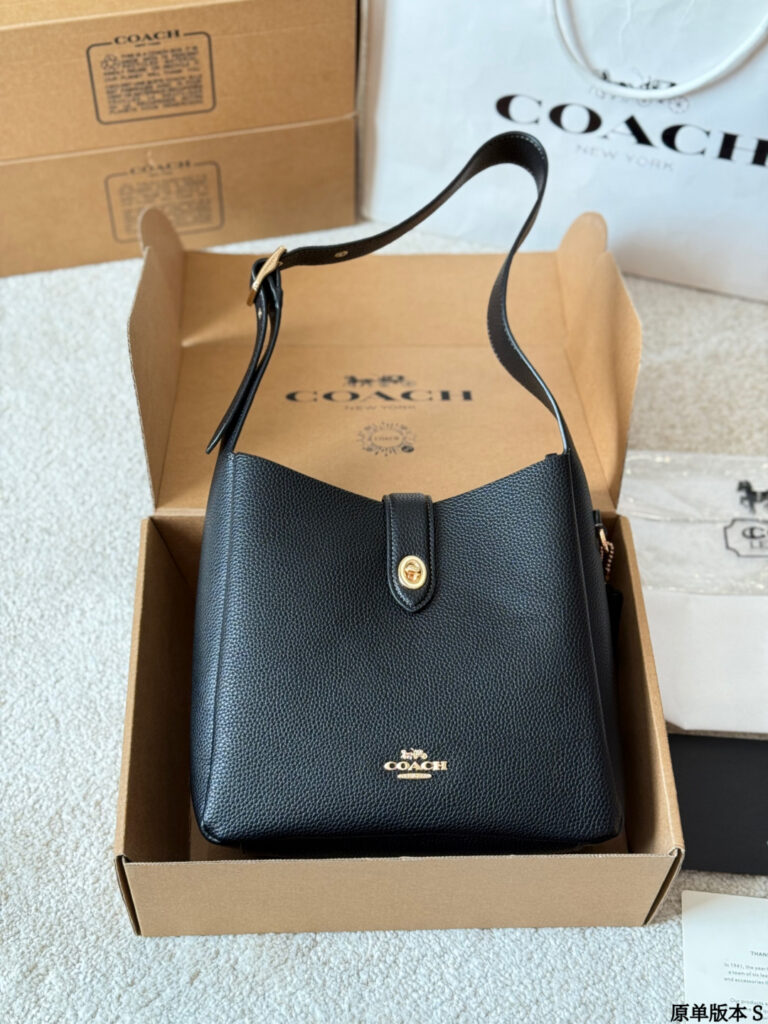Coach Hadley Black Calfskin Leather Crossbody Bag editorial product context 1