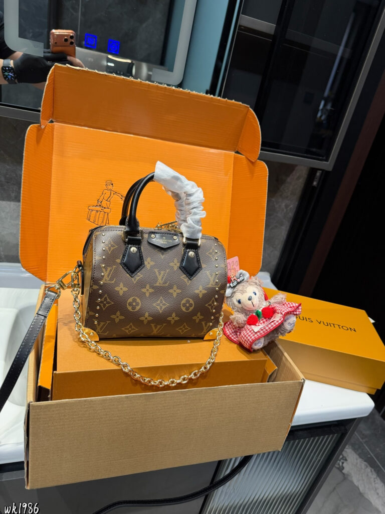 Louis Vuitton Retiro Calfskin Leather Speedy Bag 20 x 12 x 14 cm editorial product context 1