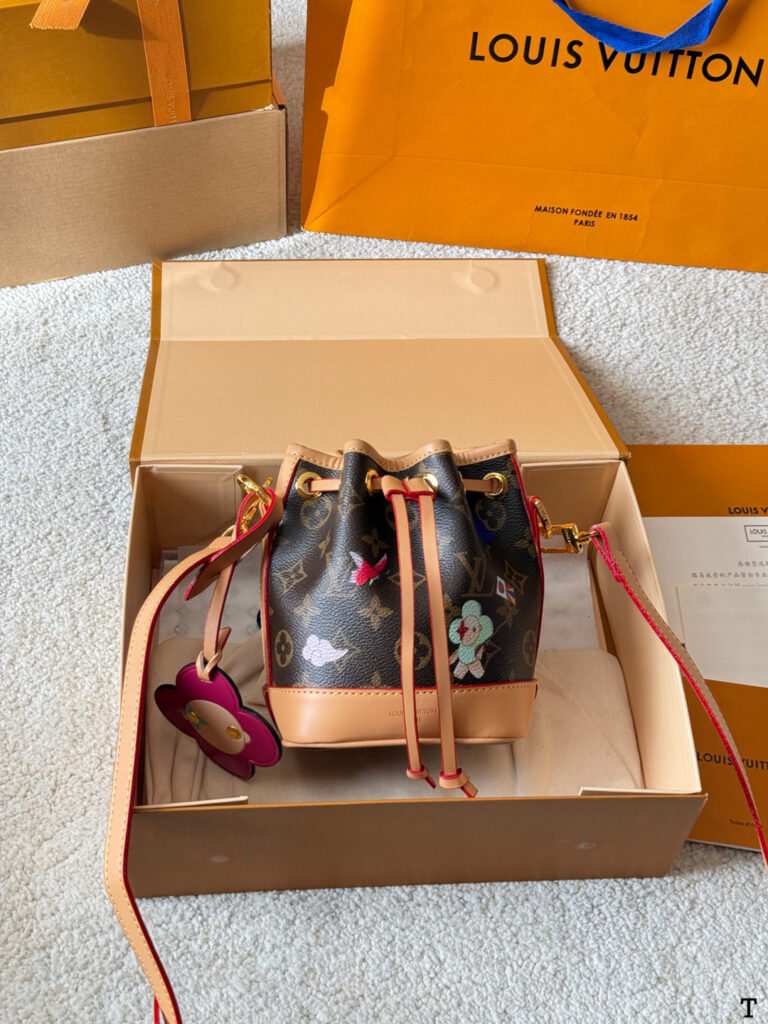 Louis Vuitton Mini Nano Bb 15 Gold Calfskin Leather Bucket Bag 18 cm editorial product context 1