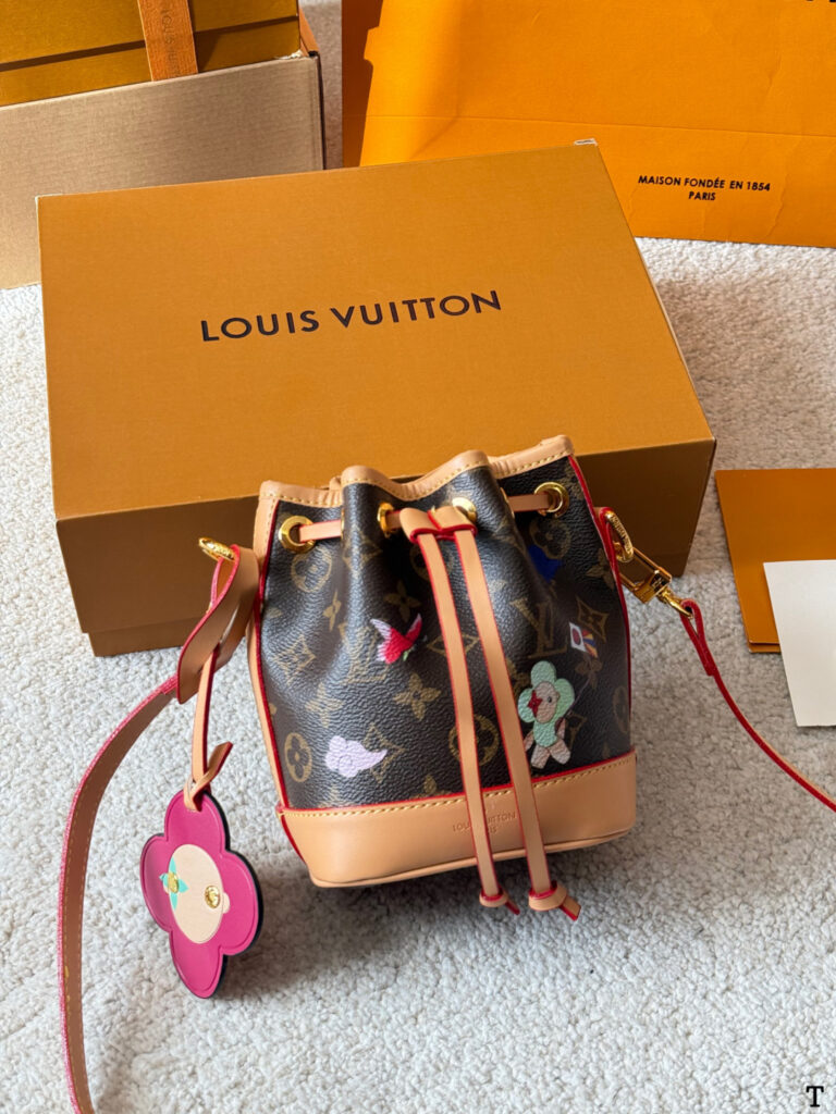 Louis Vuitton Mini Nano Bb 15 Gold Calfskin Leather Bucket Bag 18 cm editorial product context 2