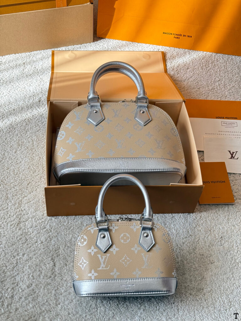 Louis Vuitton Alma Bb Retiro Gold Calfskin Leather Handbag 18 cm editorial product context 1