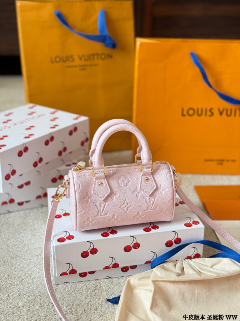 Louis Vuitton Nano Retiro Pink Leather Speedy Bag 16 cm editorial product context 3