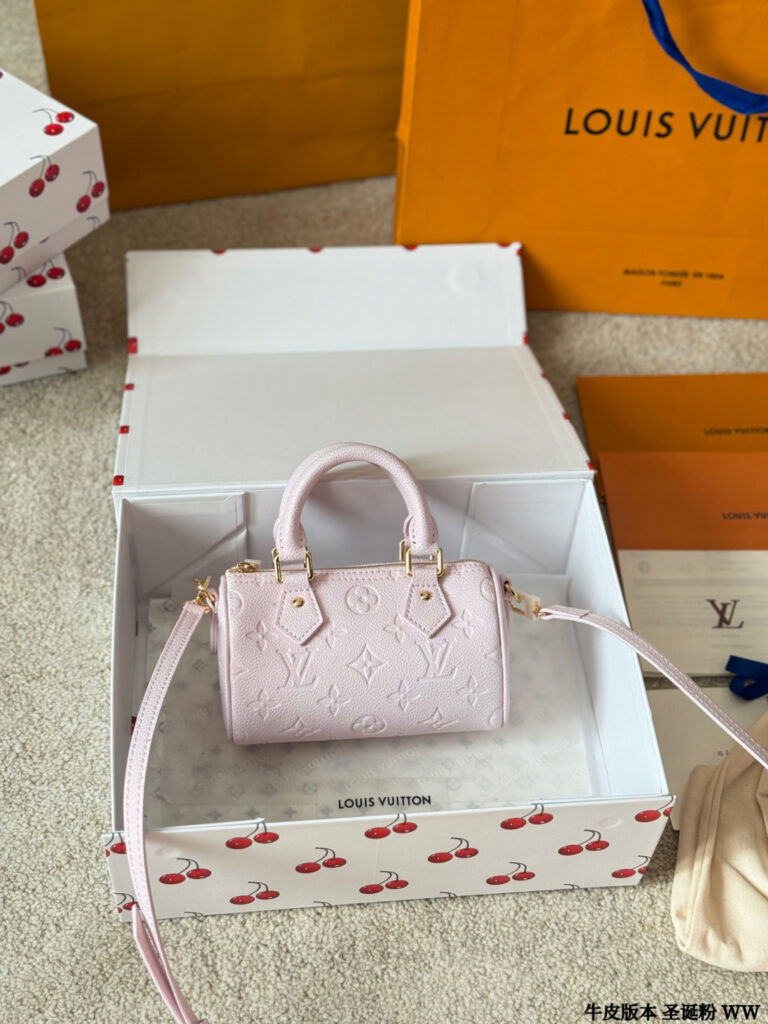 Louis Vuitton Nano Retiro Pink Leather Speedy Bag 16 cm editorial product context 1