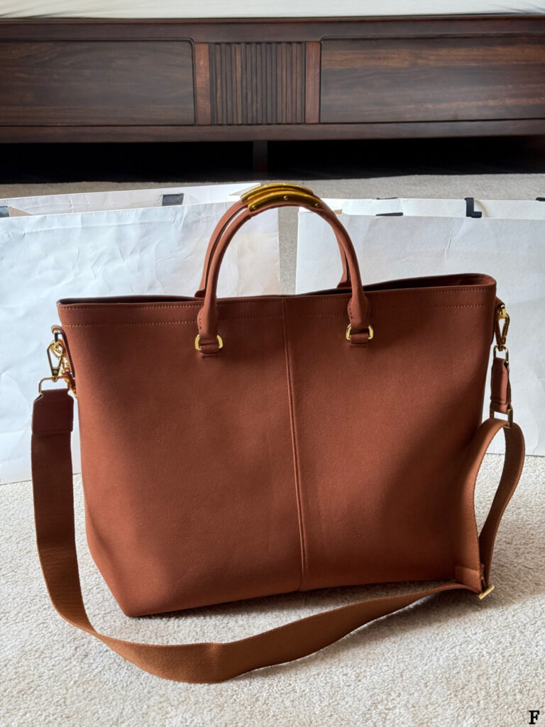 Prada Logo 35 Brown Calfskin Leather Crossbody Bag 33 cm editorial product context 3