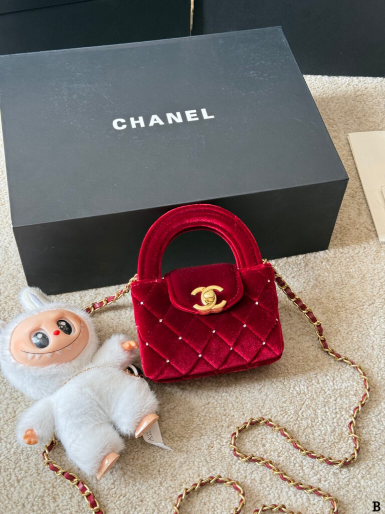 Chanel Kelly 12 Mini Red Calfskin Leather Crossbody Bag editorial product context 1