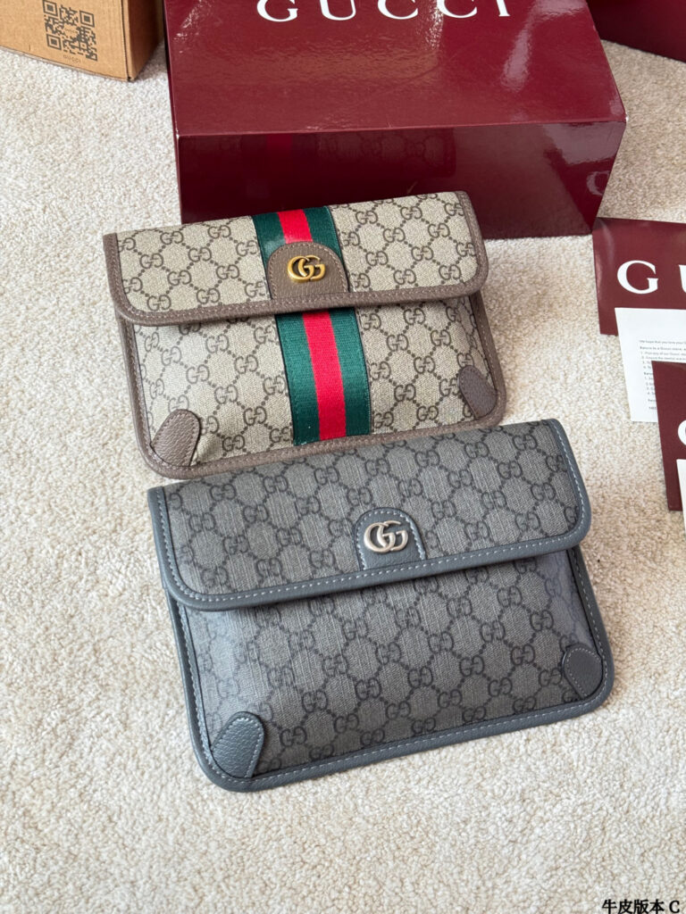 Gucci Ophidia Gg Supreme Grey Calfskin Leather Wallet 24 x 16 cm editorial product context 1