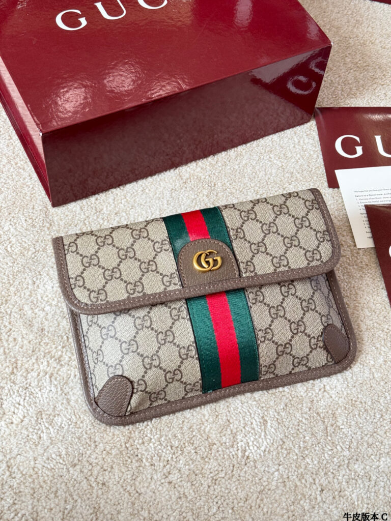 Gucci Ophidia Gg Supreme Grey Calfskin Leather Wallet 24 x 16 cm editorial product context 2