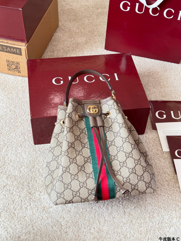 Gucci Ophidia Ggsupreme Logo Red Calfskin Leather Backpack 20 x 22 x 14 cm editorial product context 2
