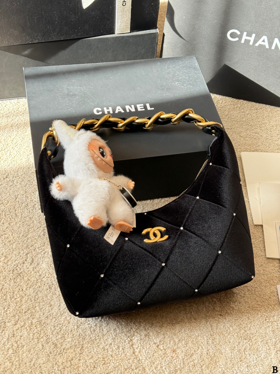 Chanel p215 Hobo CLogo x28x8cm Pattern Check Bags 24 x