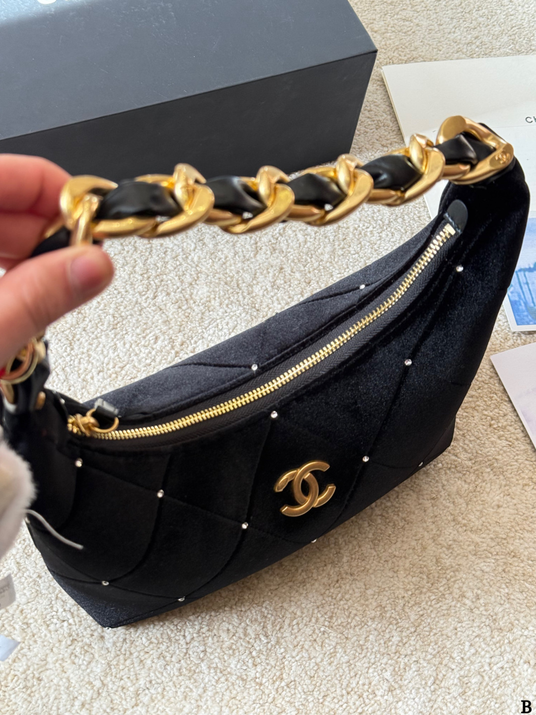 Chanel p215 Hobo CLogo x28x8cm Pattern Check Bags 24 x