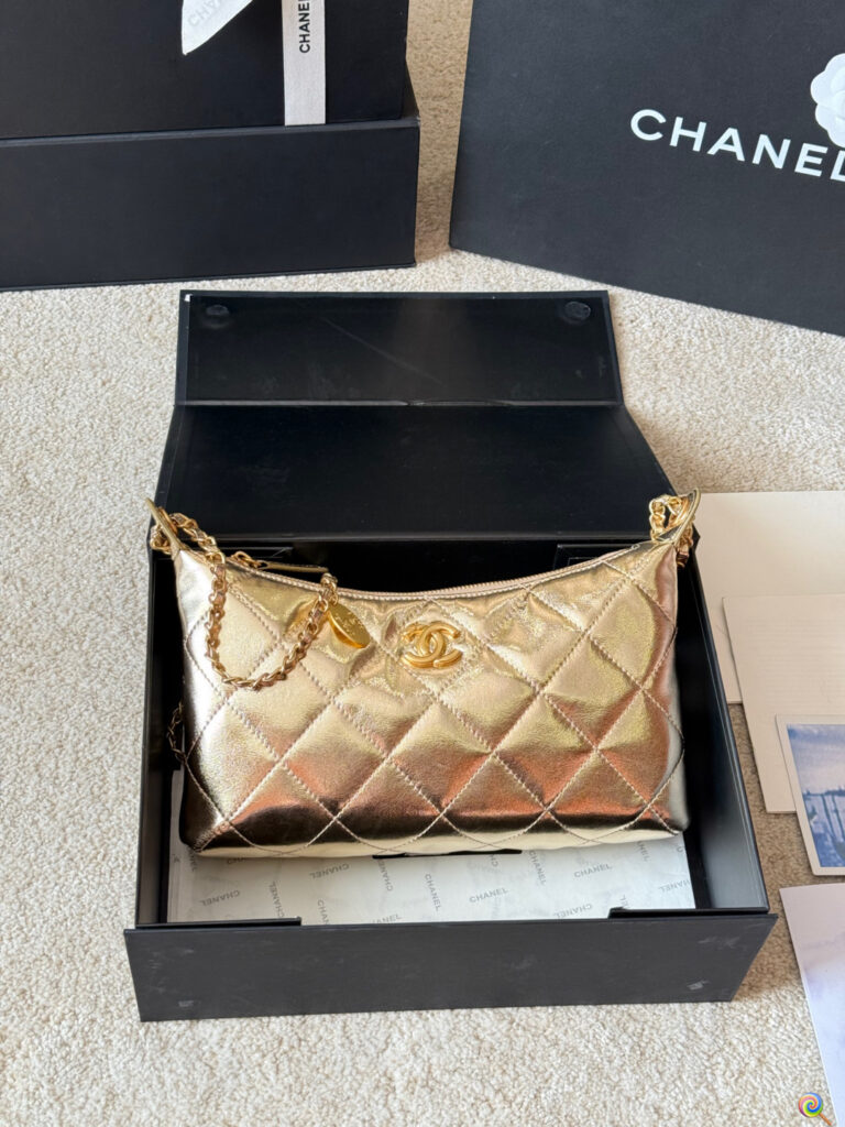 Chanel p135 Hobo CLogo OK 25 Material Crossbody Bag Small editorial product context 1