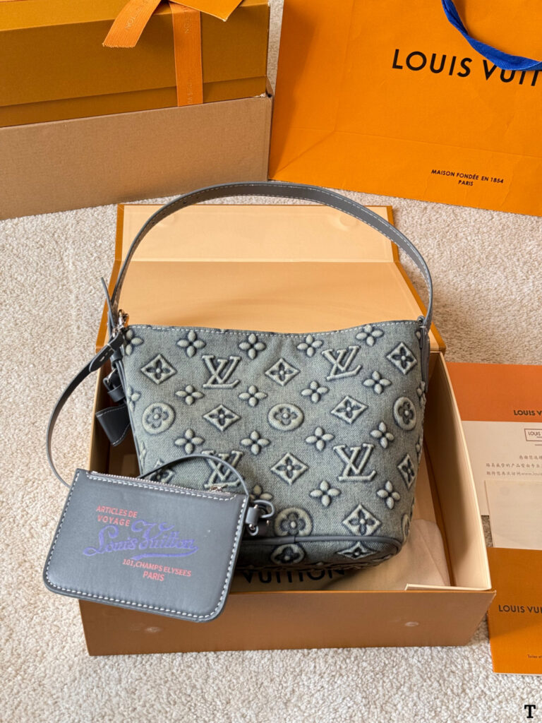 Louis Vuitton Monogram Denim Leather Shoulder Bag editorial product context 1