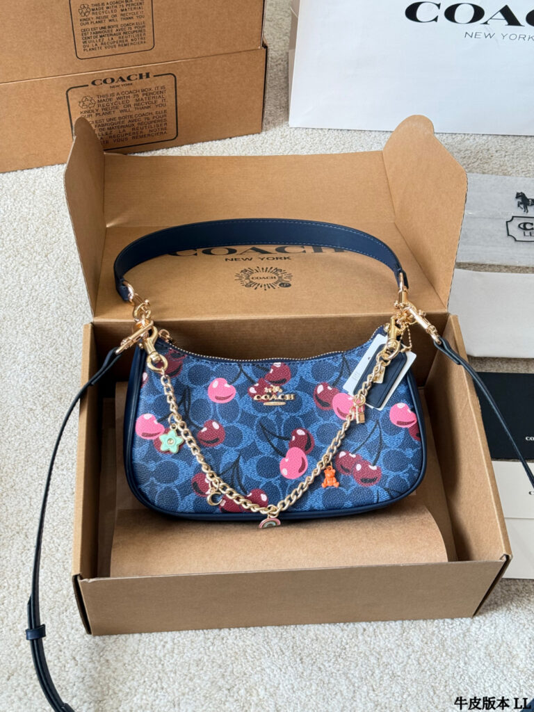 Coach Pink Canvas Shoulder Bag editorial product context 1