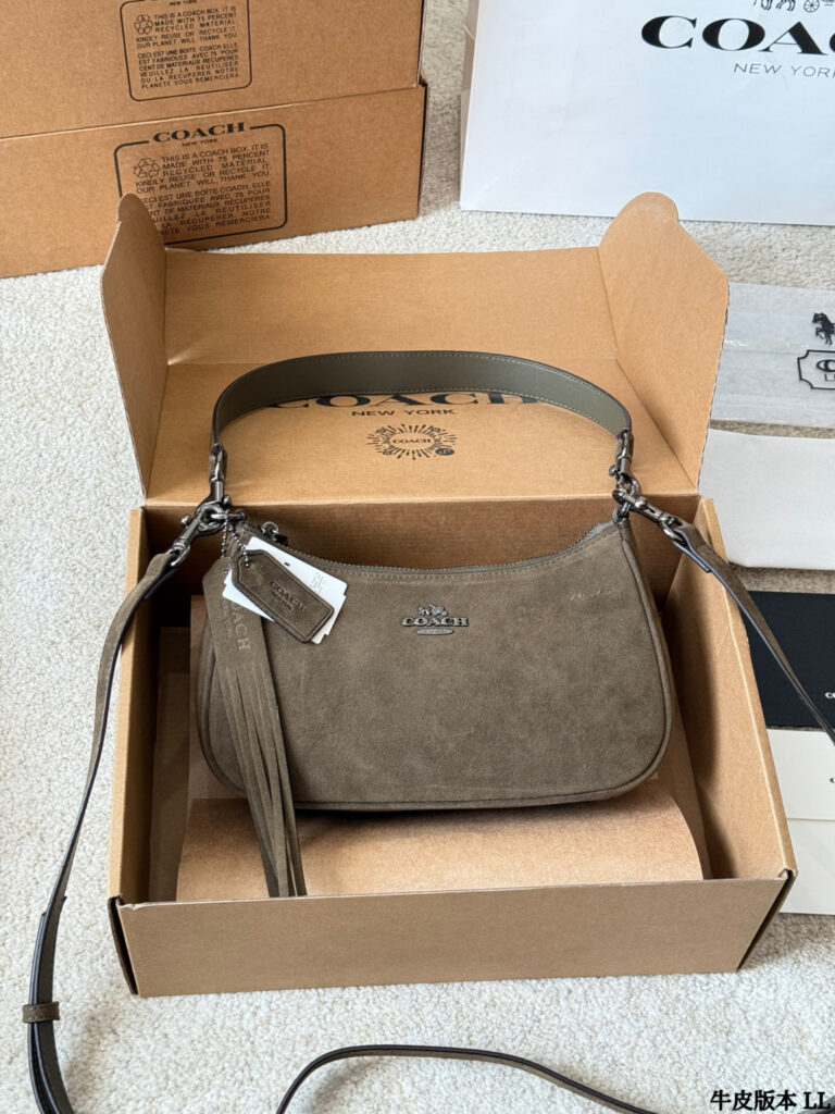 Coach Pink Canvas Shoulder Bag editorial product context 2