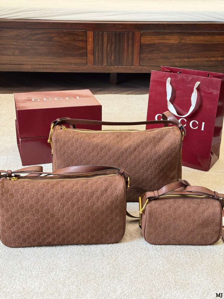 Gucci Brown Leather Handbag editorial product context 1