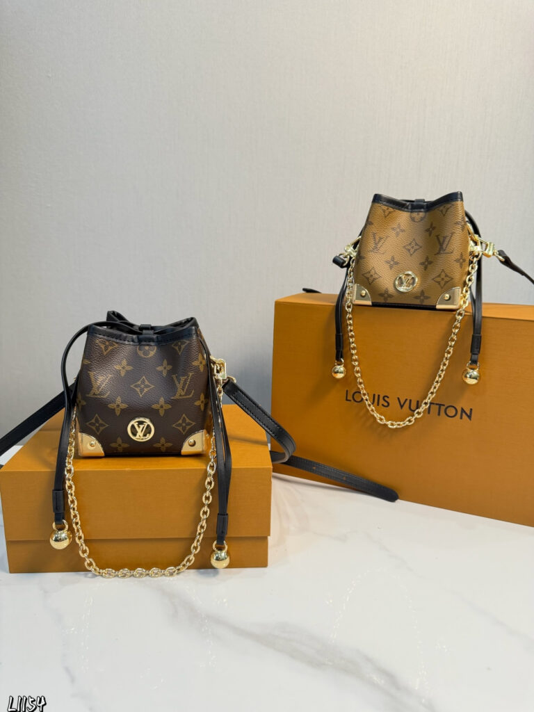 Louis Vuitton Nano Noe Mini 12 Black Calfskin Leather Clutch editorial product context 1