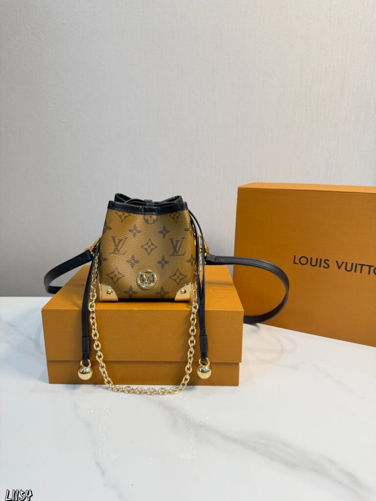 Louis Vuitton Nano Noe Mini 12 Black Calfskin Leather Clutch editorial product context 3