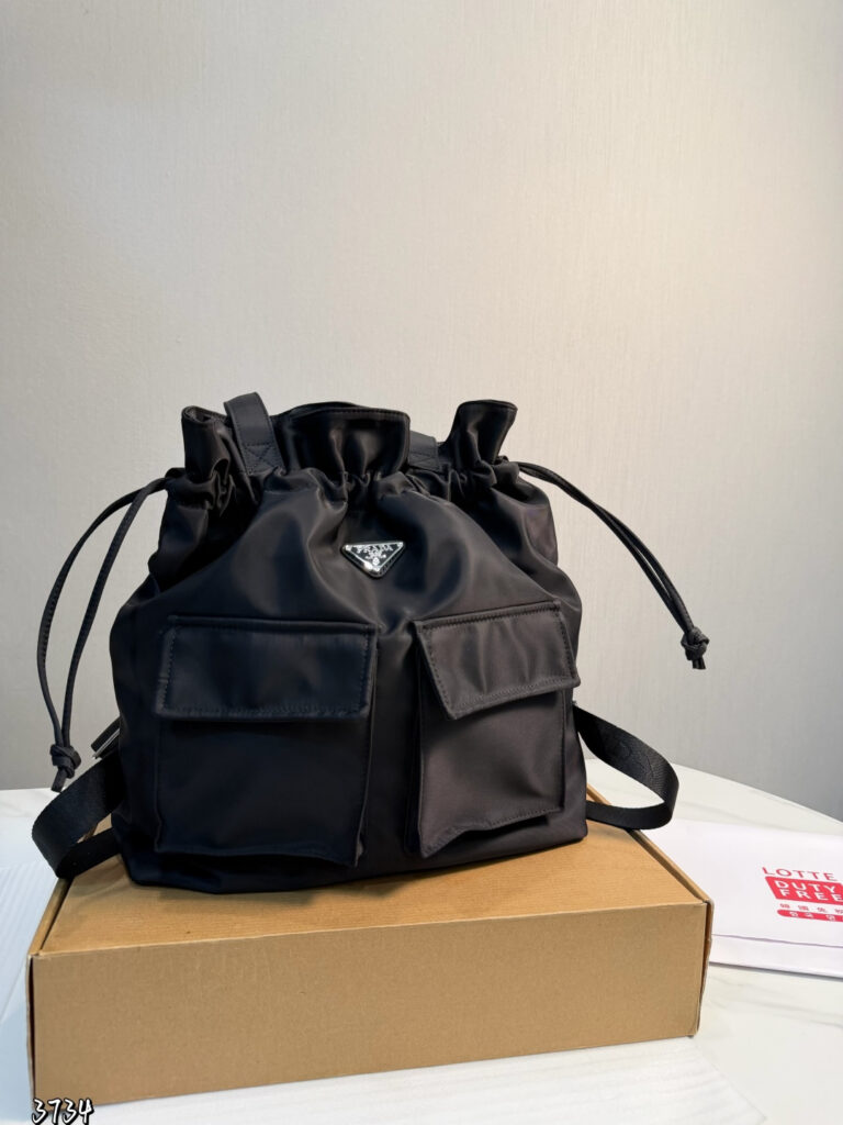 Prada 15 Black Nylon Crossbody Bag 38 cm editorial product context 1