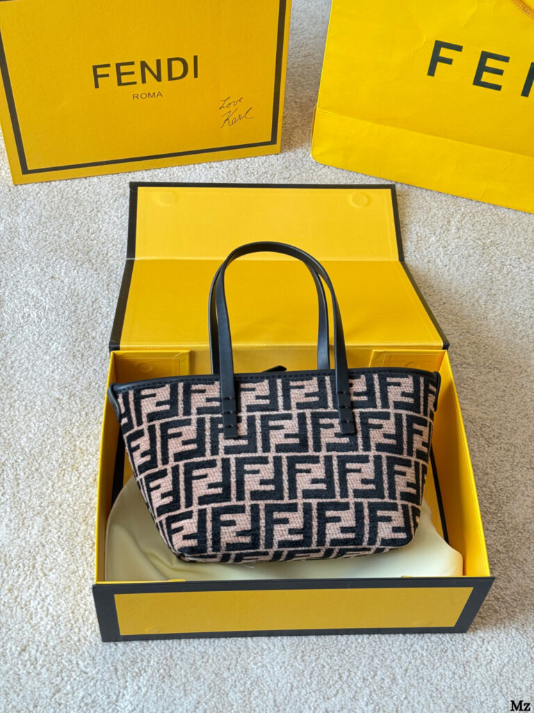 Fendi Roll 18 Mini Black Calfskin Leather Clutch editorial product context 1
