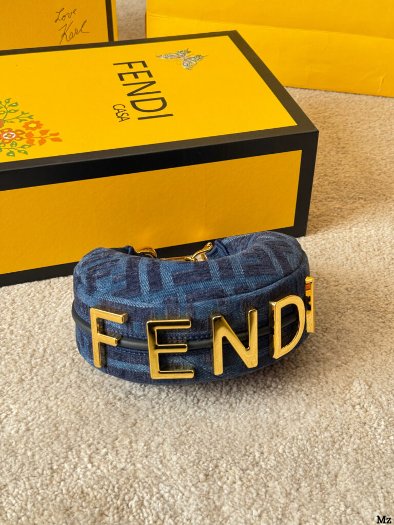 Fendi 18 Blue Denim Bag 12 cm editorial product context 3