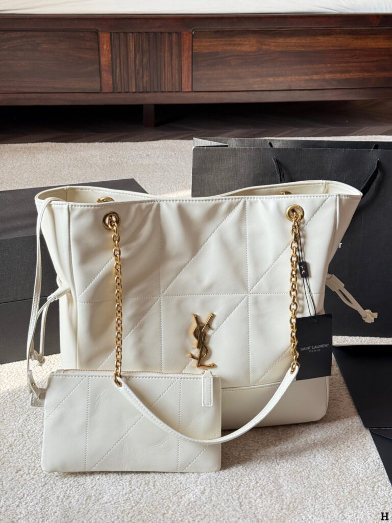 Saint Laurent Jamie Pochon 35 Black Leather Clutch 33 cm editorial product context 1