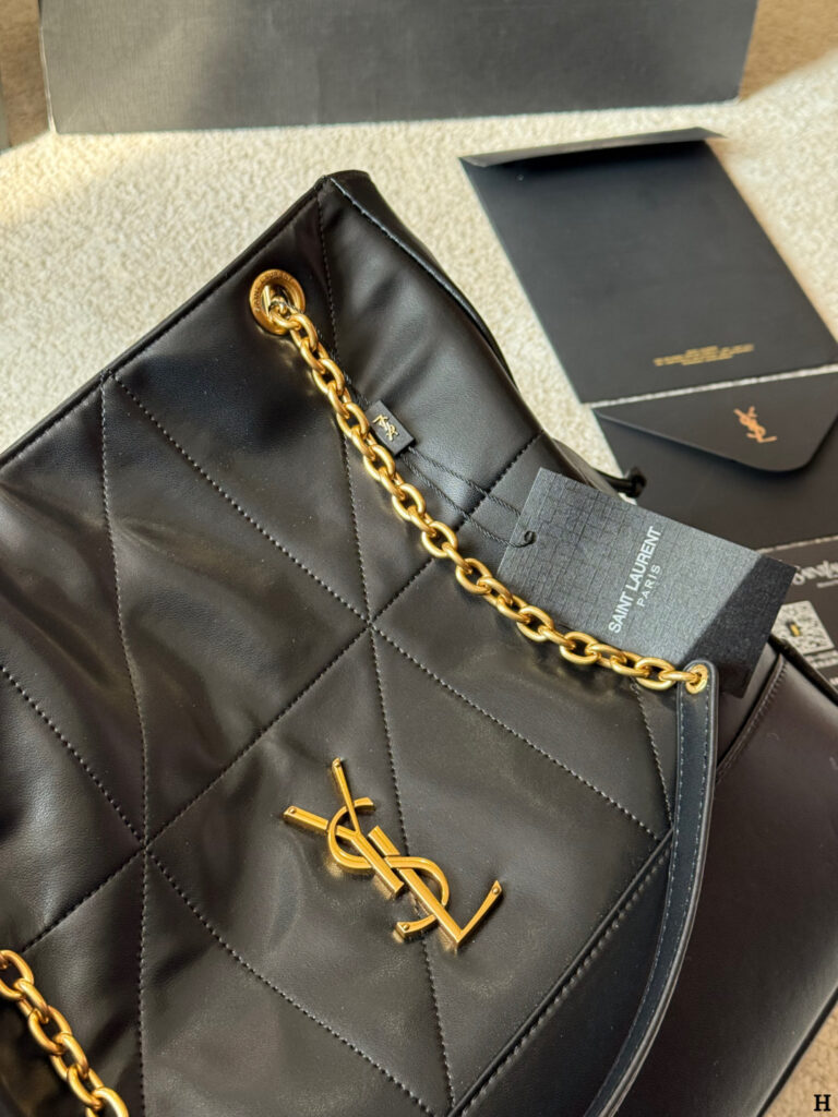 Saint Laurent Jamie Pochon 35 Black Calfskin Leather Clutch editorial product context 3