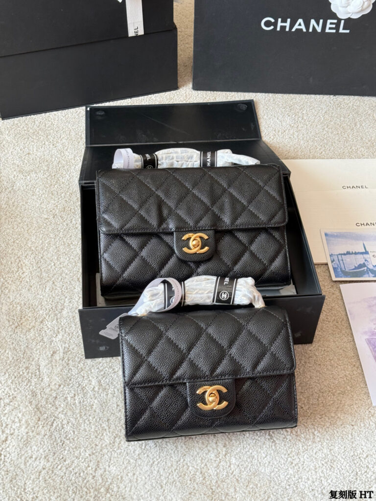 Chanel Black Calfskin Leather Wallet editorial product context 2