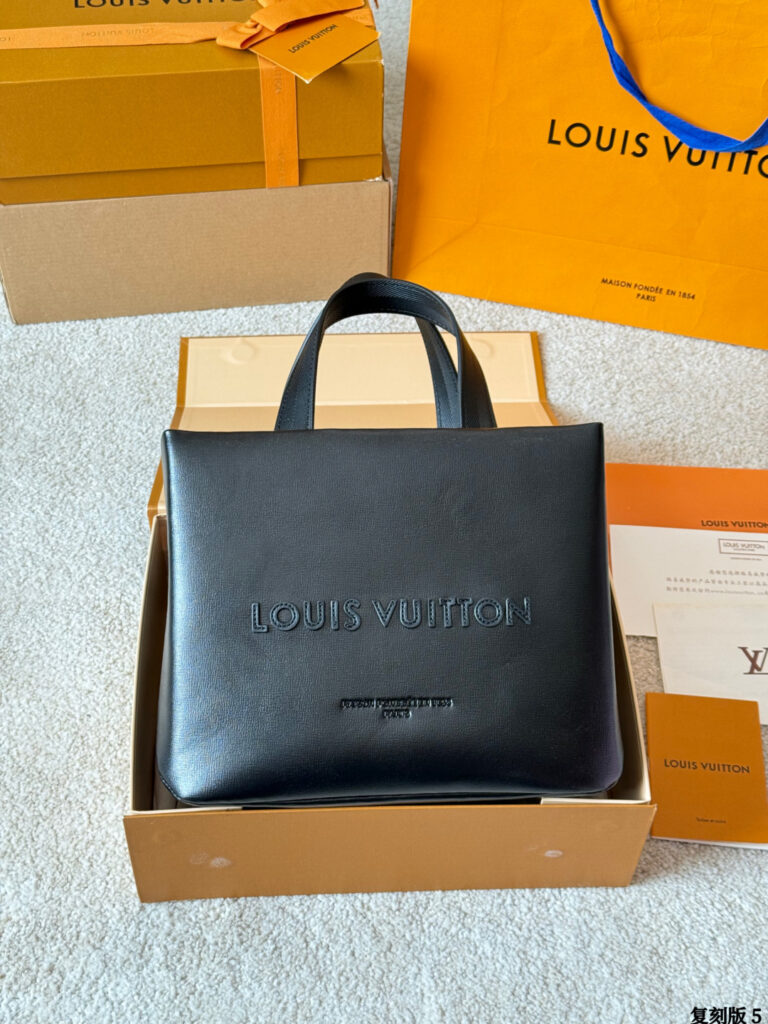 Louis Vuitton Mini Shopper Pharrell Williams Saffron Black Calfskin Leather editorial product context 2