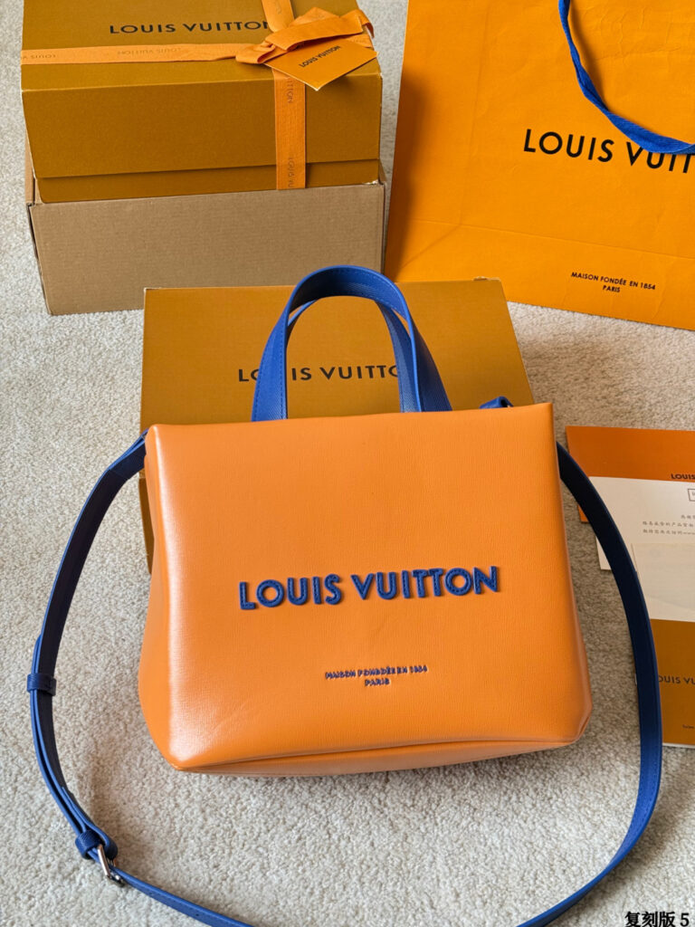 Louis Vuitton Mini Shopper Pharrell Williams Saffron Black Calfskin Leather editorial product context 3