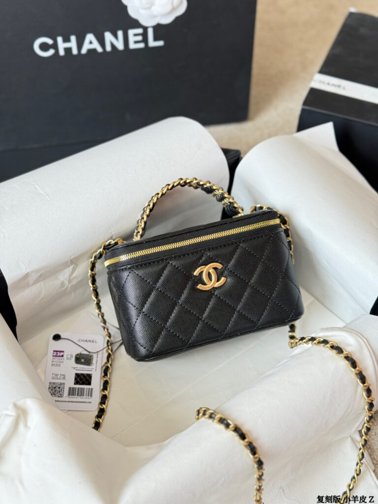 Chanel Logo Black Calfskin Leather Crossbody Bag 16 cm editorial product context 3