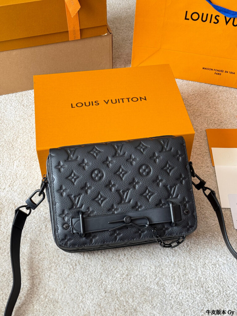 Louis Vuitton Steamer Monogram Okt Black Calfskin Leather Crossbody Bag 23 x editorial product context 1