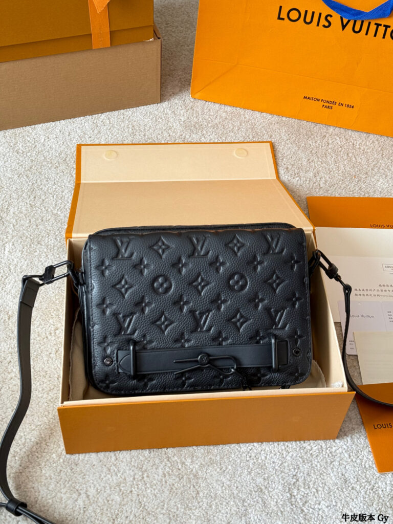 Louis Vuitton Steamer Monogram Okt Black Calfskin Leather Crossbody Bag 23 x editorial product context 3