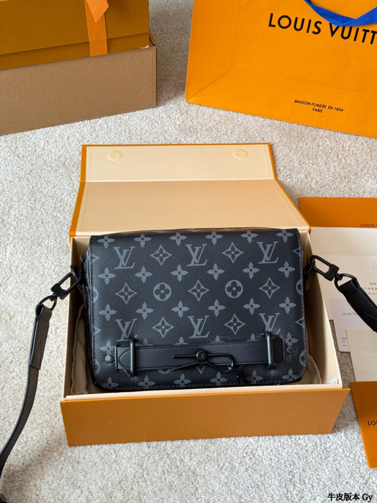 Louis Vuitton Steamer Monogram Okt Black Calfskin Leather Crossbody Bag 23 x editorial product context 1